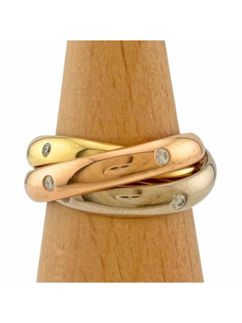 Cartier Trinity Ring 18k Yellow Gold Diamond
